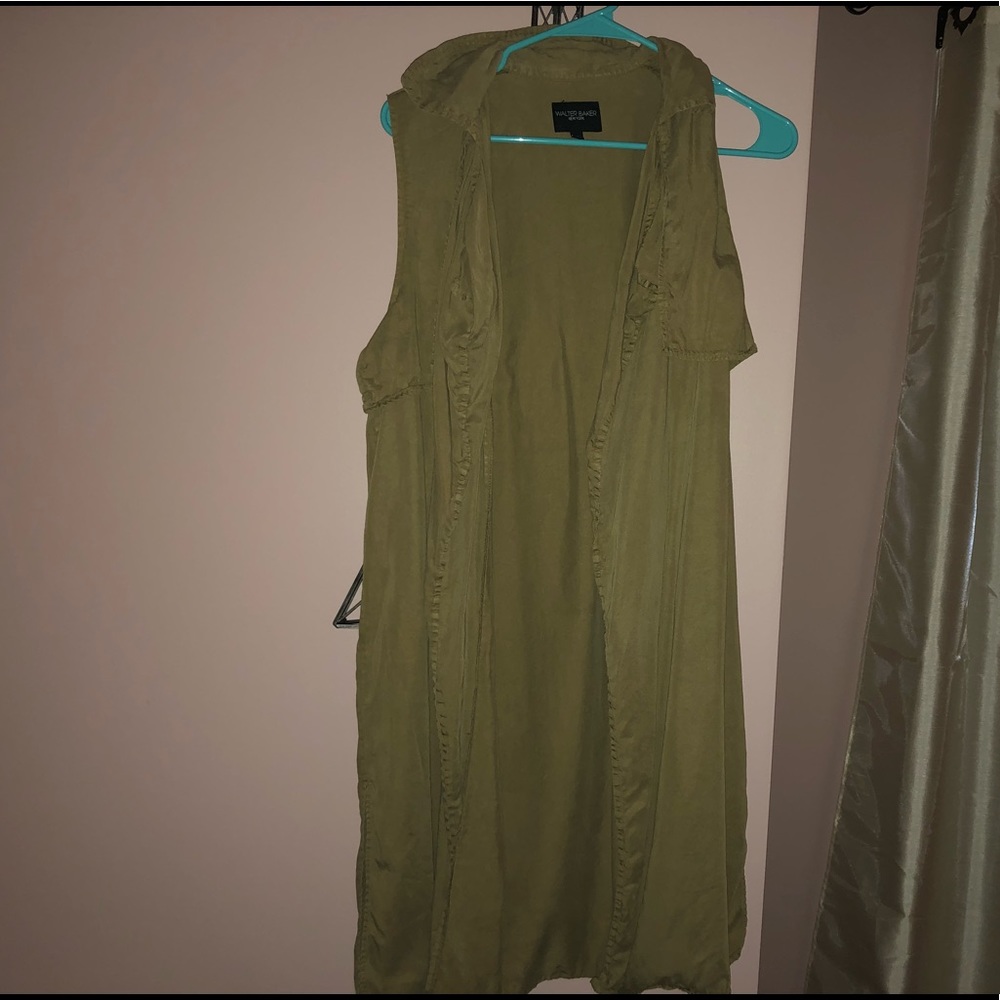 Long green cardigan